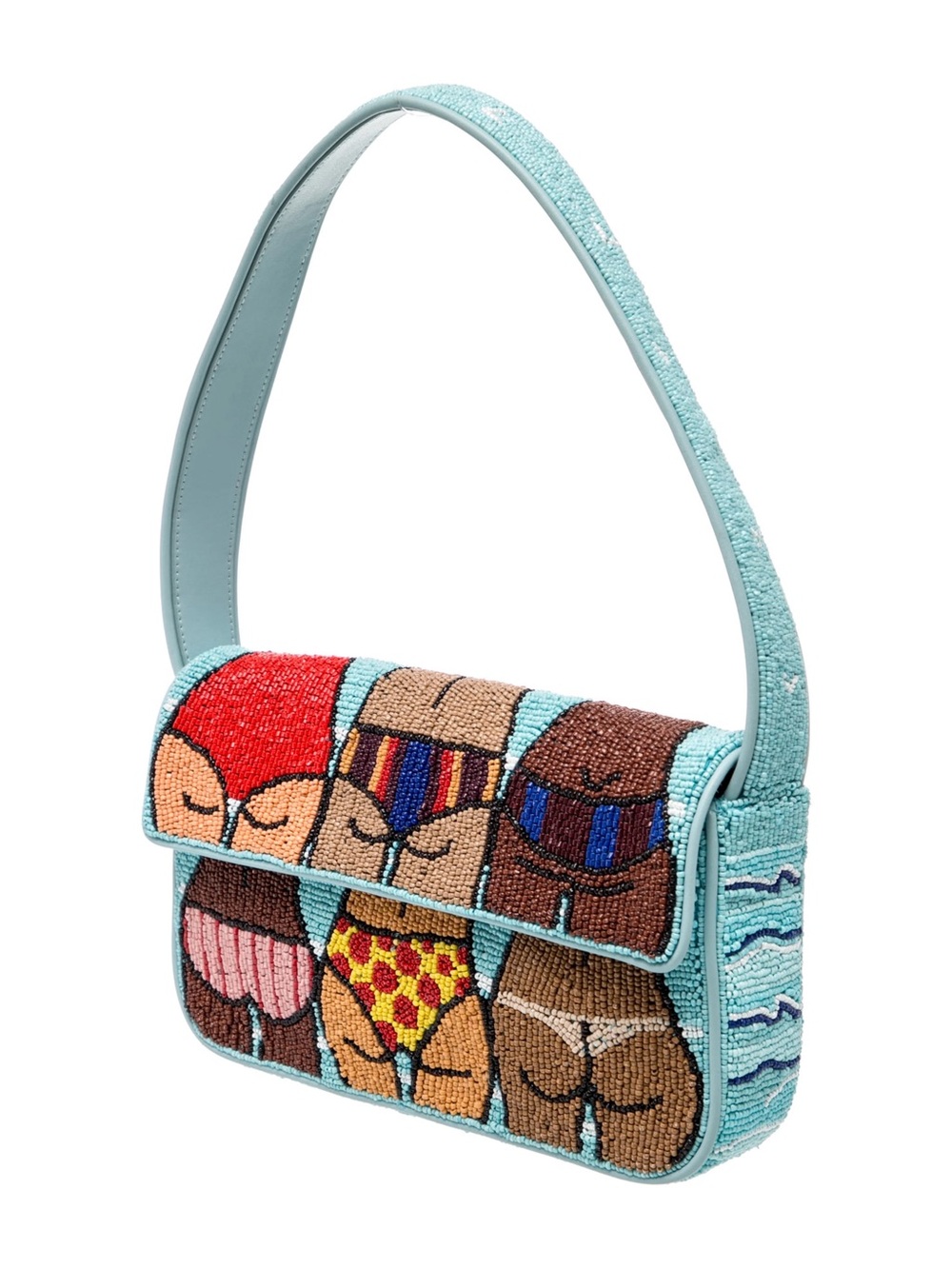 STAUD Tommy Beaded Bag Beach Bums bnwt